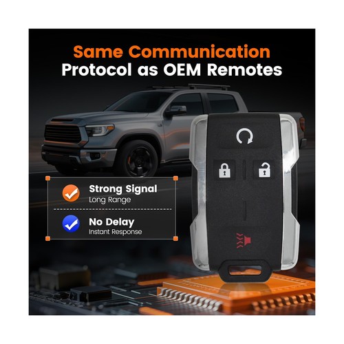 Replacement Key Fob: OBD Remote Start DIY Keyless Entry Compatible with 2015-... - Picture 5 of 7