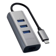 Image of Satechi Hub USB with 3 USB 3.0 and Ethernet 1000Mbps, Grey