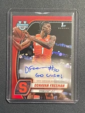 Donnie Freeman || 2024-25 Bowman Chrome U || Red 5/5 1st Auto Signed “Go Cuse!” 