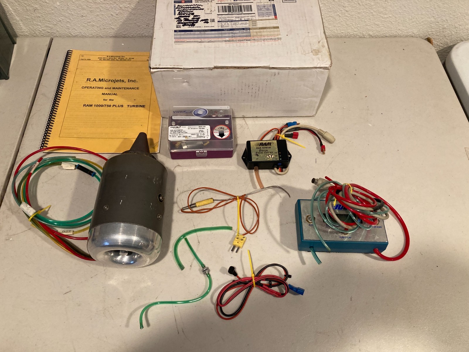RAM 1000/750 Plus Micro Turbine Jet Engine Kit RC Plane w/ E