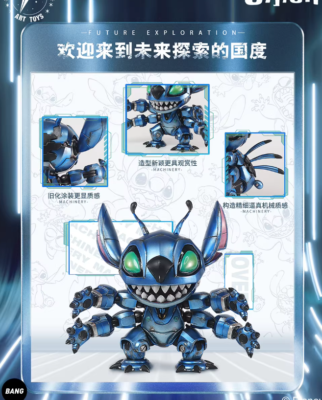 MORSTORM ART TOYS Disney Stitch Mechanical Figure Toy H15cm New | eBay