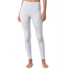 Alo Leggings Womens Size Medium Off White Yoga Ribbed High Waist Activewear Comf