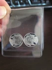 ​(2) 1/10 oz .999 Fine Silver Buffalo Rounds Indian Head Fractional Bullion Lot