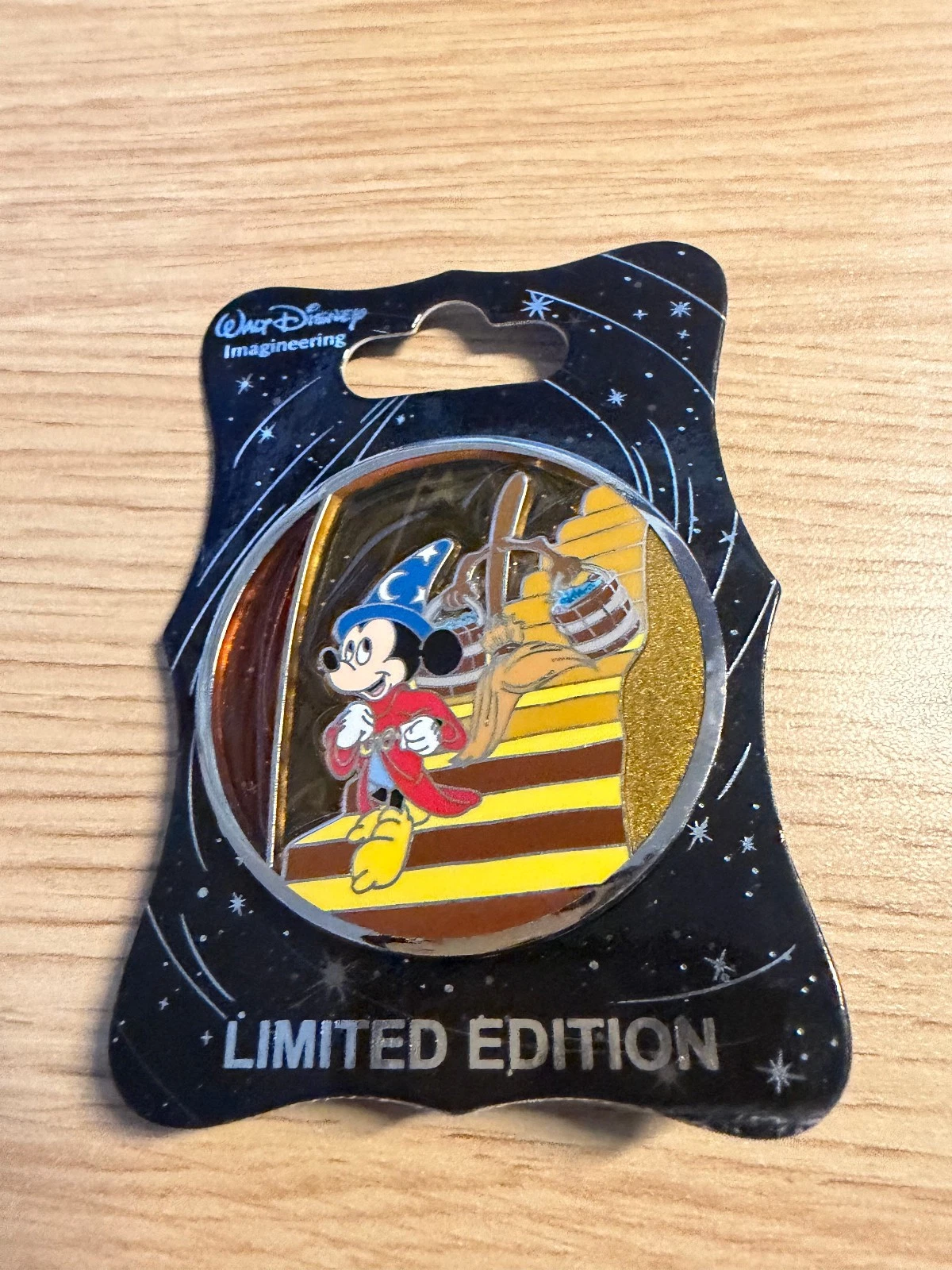 WALT DISNEY IMAGINEERING PIN STAINED GLASS FANTASIA SORCERER APPRENTICE STAIRS