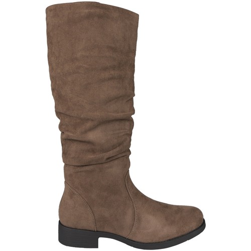 Niñas Botas de media pantorrilla Damas Zapatos Forrados Acanalados Cálidos Invierno Cremallera Cómodas Mujeres Talla - Imagen 23 de 24