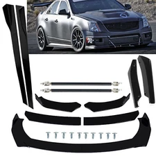 Bod Kit Front Bumper Lip Spoiler Splitter Side Skirt Rear For Cadillac CTS CTS