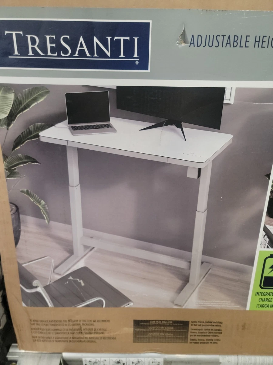 Tresanti white adjustable desk deals