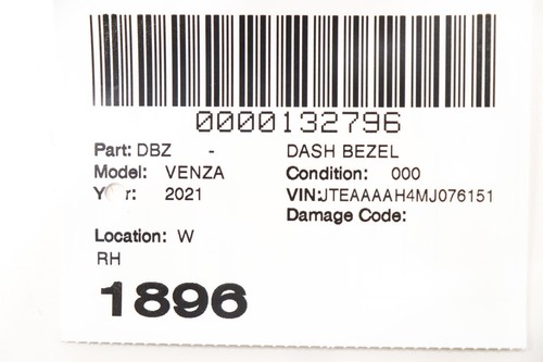 2021 - 2024 TOYOTA VENZA DASH DASHBOARD RIGHT SIDE PANEL COVER OEM 5547548150 - Picture 13 of 13