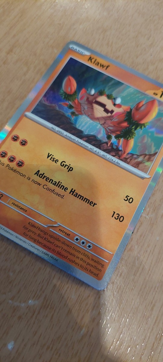 klawf pokemon card holographic Klawf (122/198) Holographic Pokemon Card