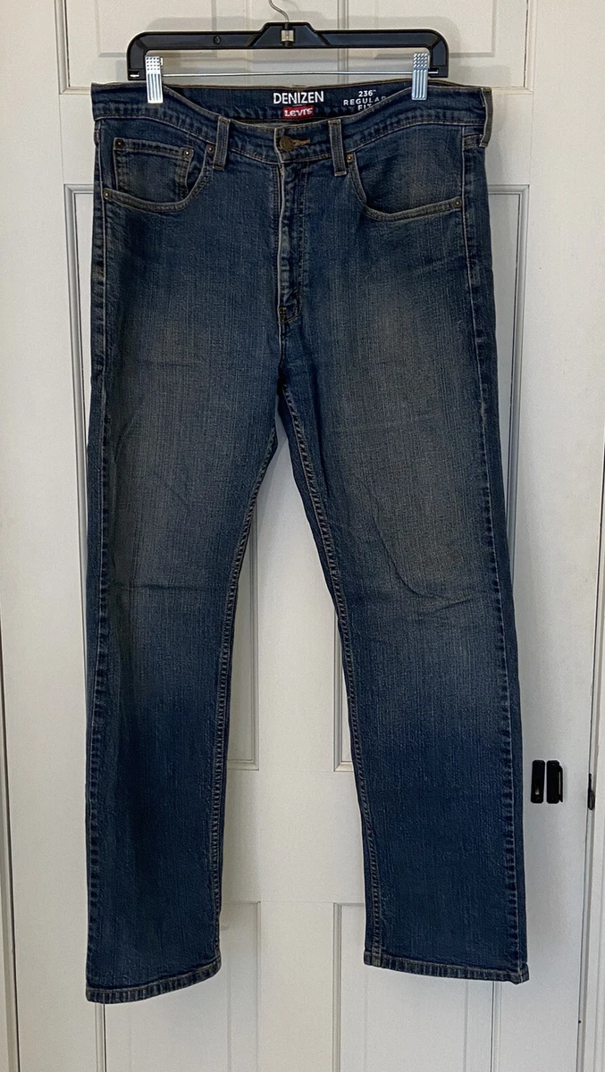 MENS DENIZEN FROM LEVIS 236 REGULAR FIT JEANS SIZE 34 X 32