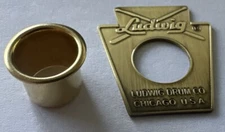 Semi -Aged Ludwig Keystone Drum Badge With Grommet- Repro