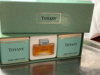 Tiffany & Co mini .25 oz perfume and 2 soap set in box(discolored) *RARE*