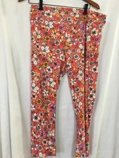 New No Boundaries High Rise Crop Sueded Leggings Women Junior Coral Floral