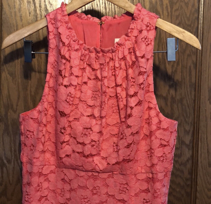 Trina Turk Sally high neck lace dress Pink size 6 | eBay