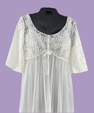 Vintage Lisette Al Sterling Lingerie Nightgown Bridal Peignoir Robe Set Size 32