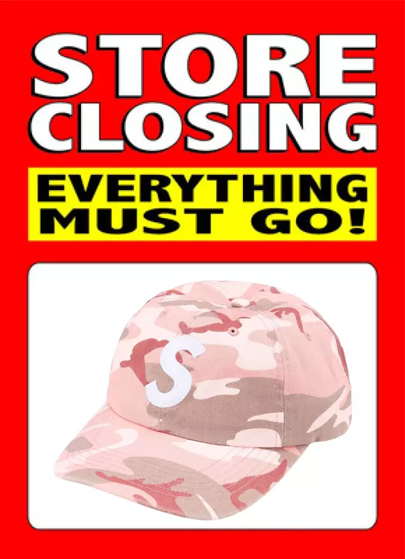 Supreme 6 panneaux S logo enduit de pigment rose camouflage FERMETURE DE MAGASIN !!