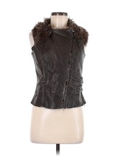 Lovestitch Women Brown Faux Leather Jacket M