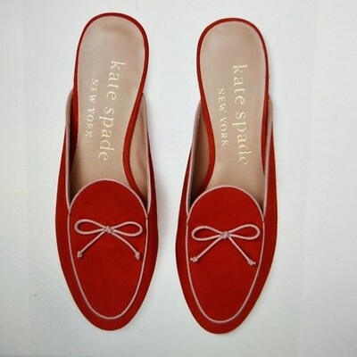 Kate Spade New York Loafer Inspired Shoe Devi Mules In Dried Apricot  Size 7.5