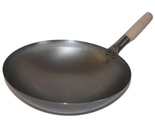 Wok Pfanne Ø 30 - 75 cm rund Asia Gastronomie Gasherd Carbon Stahl Eisen - Afbeelding 18 van 88