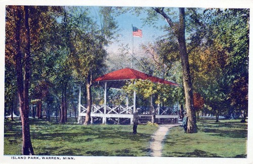 Island Park - Warren, Minnesota - unposted litho - Picture 2 of 3