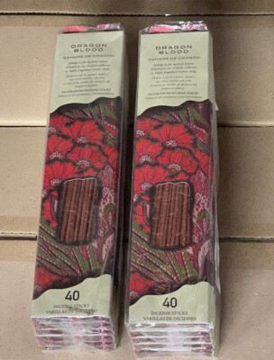 Lot Of 12 Packs Flora Classique  INCENSE DRAGON BLOOD Luna 40 Incense Sticks