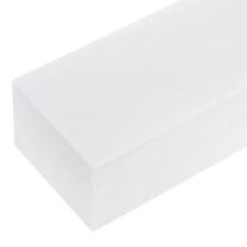 8" x 3" x 2" HDPE Plastic Sheet High Density Polyethylene Board White