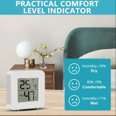 Hygrometer Digitales Thermometer, Raumthermometer Temperatur und Luftfeuchtigkeit.