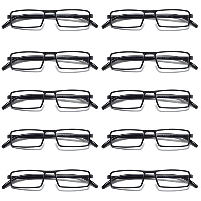 10PK Mens Womens Unisex Unbreakable Reading Glasses Blue Light Blocking Readers