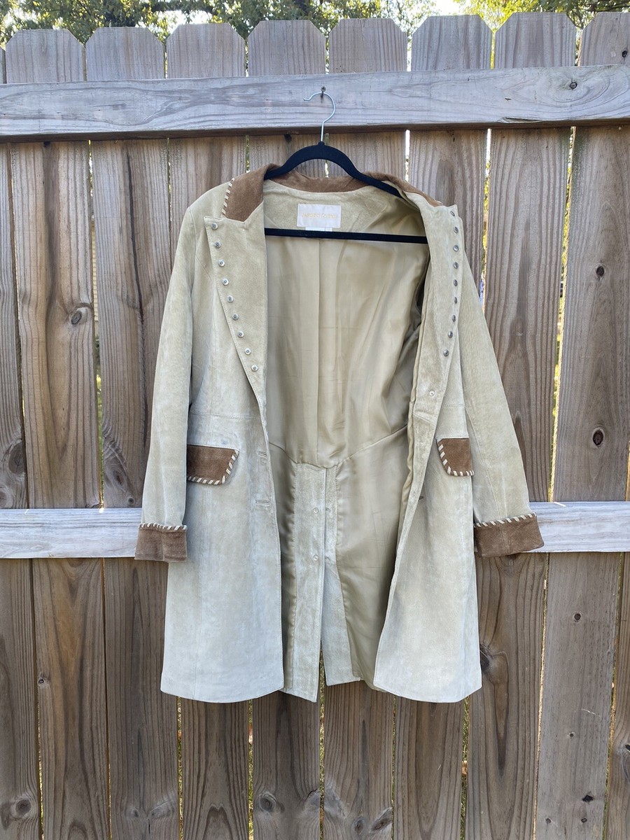 Veste Western En Cuir Suédé Margaret Godfrey - Taille 4 - Marron - Occasion Très Bon état