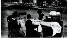 Refugees Dining On Franklin St Near Ful 1906 S.F. Earthquake Frameable 6.5x4.75