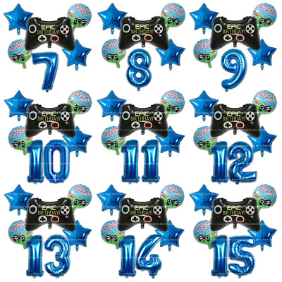 Epic Birthday Ballons Gaming Party Controller Age Battle Royale Gamer Motiv 