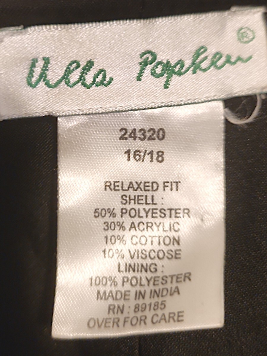 Ulla Popken Vest Plus Size 16/18 Womens Brocade Boho Mixed