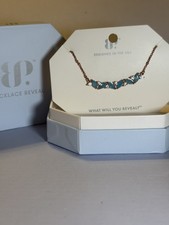 Bomb Party Og Necklace Dazzle Me Rbp5694 Blue Topaz Ice Crystal Rose Gold