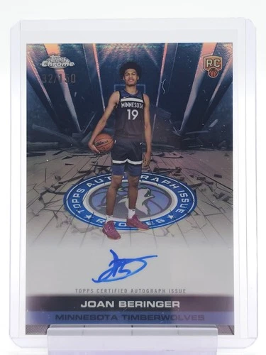 JOAN BERINGER 2025-26 TOPPS CHROME ROOKIE AUTO BLUE /150 TIMBERWOLVES Q6992