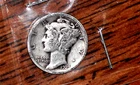 1923 SILVER MERCURY DIME - GRADES "FINE"
