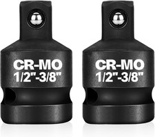 1/2" Female to 3/8" Male Impact Socket Adapter Reducer Set, 2 Pcs Chrome Molybde
