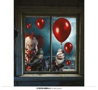 Halloween Fenster-Deko Killer Clown 30X40Cm Party Dekoration Horror Hausdeko