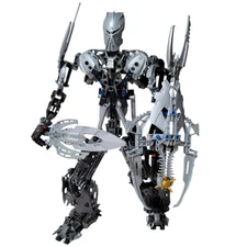 2009 LEGO Bionicle 8998 Toa Mata Nui Silver Protodermis Variant MOC 