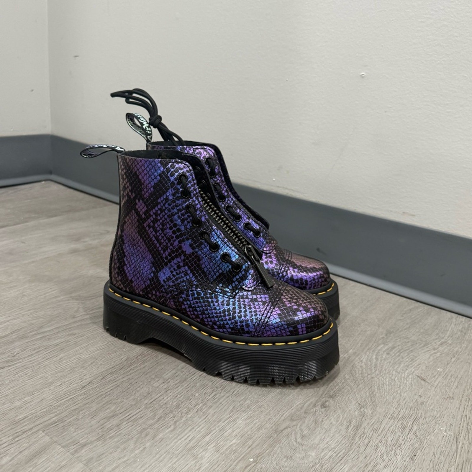 Dr Marten Platform Boots Sinclair Combat Zip in S… - image 7