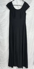 Southeastern Performance Apparel Full Length Cap Sleeve Black Choral Dress- Sz 8