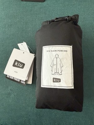 Kiu Rain Poncho Coat Black Rainy Day waterproofs K319 Daily