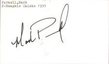 Mark Parnell Signed 3x5 Index Card Cut Chicks Autograph Den