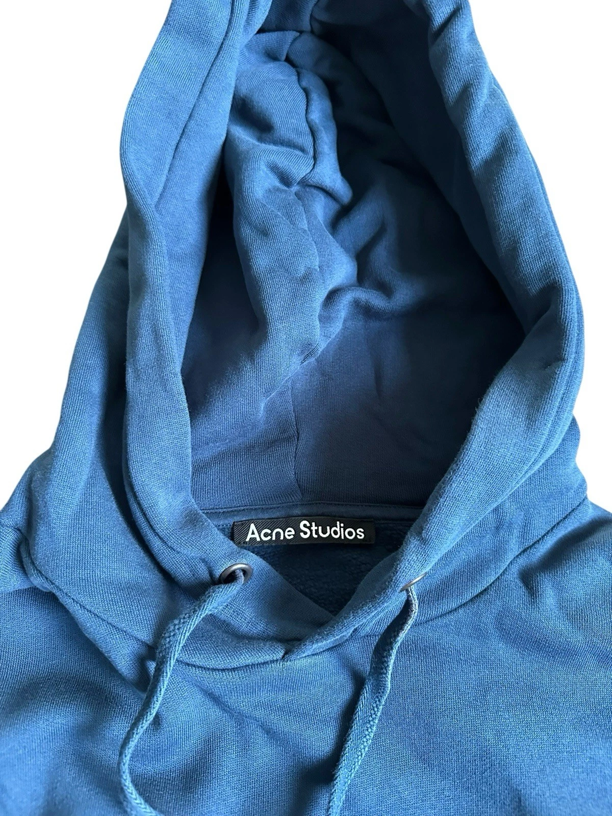 ACNE STUDIOS Felpa con Cappuccio Uomo Lavata Navy Manica Lunga Uomo Taglia L