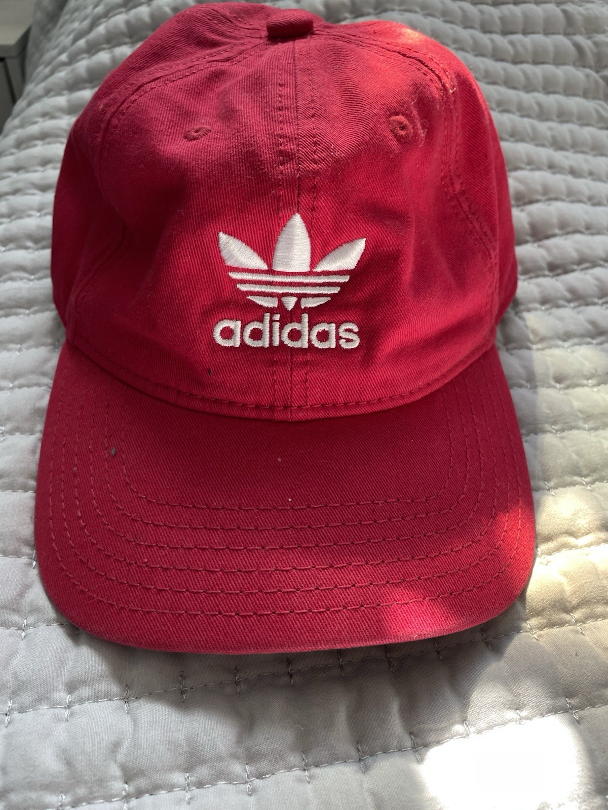 adidas Fitted Cap Hat Red, Solid OSFM - image 2