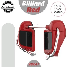 Advanblack Billiard Red Lower Vented Fairing 6.5'' Speaker Pod Fits 2014+ Harley