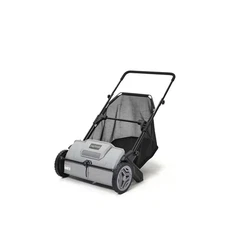 Walk-Behind Outdoor Hand Push Lawn Sweeper 3.5 Cu. Ft. Hopper Bag and 21 In. Swe