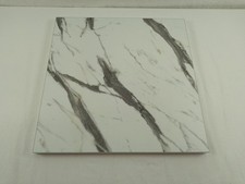 GGMMÖBEL Brasil Tischplatte für Esstische 48x48cm weiß Mamor Holzplatte