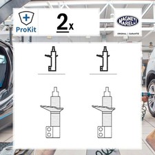2x ORIGINAL® Magneti Marelli Stoßdämpfer Vorne für Opel CORSA B CORSA A CC