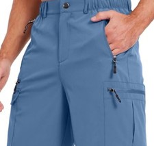 Mens NWT Hiking Cargo Shorts 8" Fast Dry Lightweight Outdoor Fishing Golf Size L