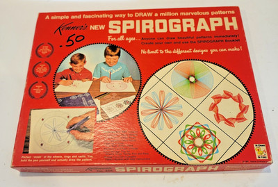Vintage Near Mint 1967 Kenner Spirograph Set Original Box Game Toy Art complete